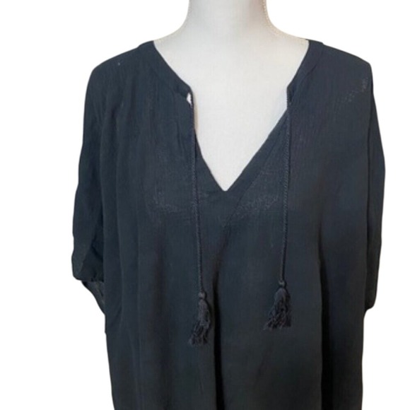 Banana Republic Black Kimono V-Neck Cover Up Size M/L - Picture 4 of 4